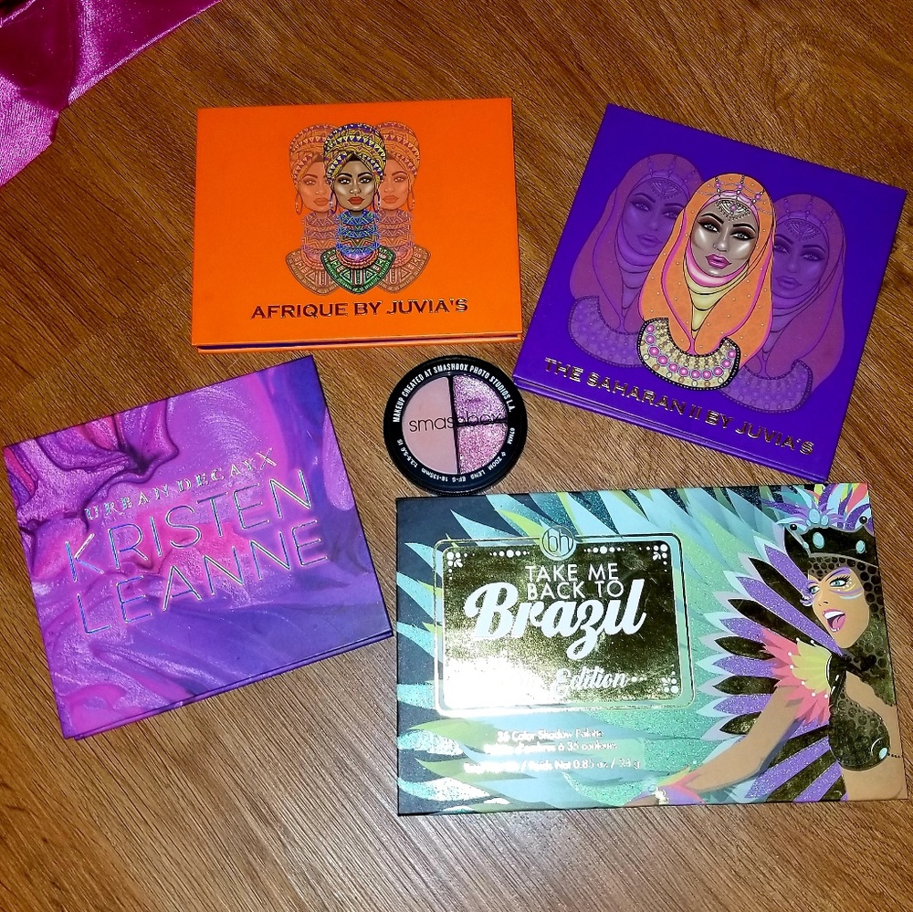 ⚠️SOLD⚠️ 5 Palette Bundle - Juvias UD Smashbox BH